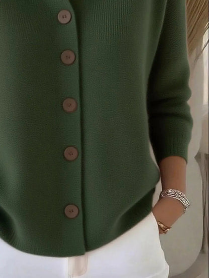 Full Size Button-Down Knit Cardigan Plus Size 5