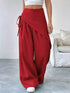 Wrap-Front Wide-Leg Pants For Women