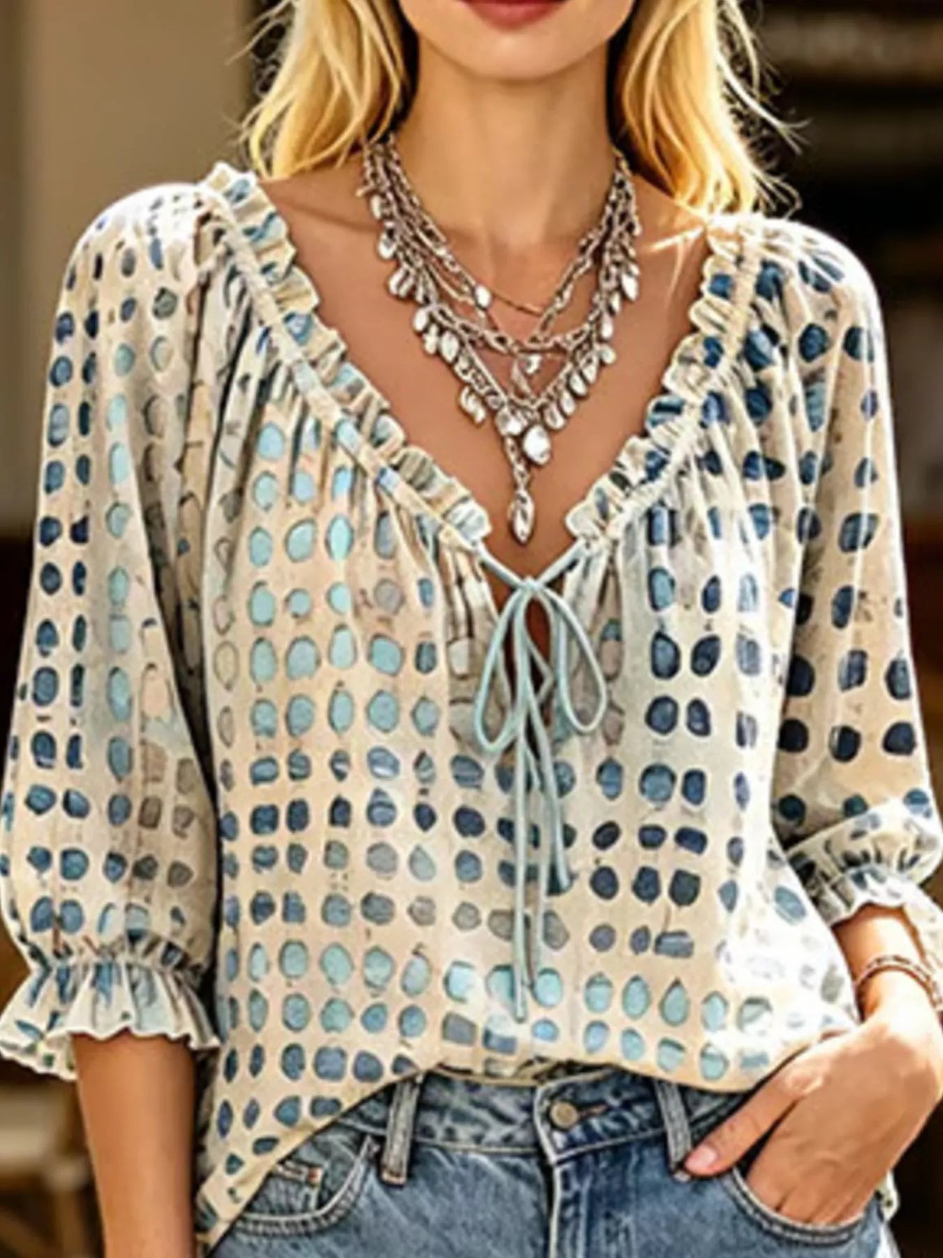 Sleeve Blouse Plus Size 2