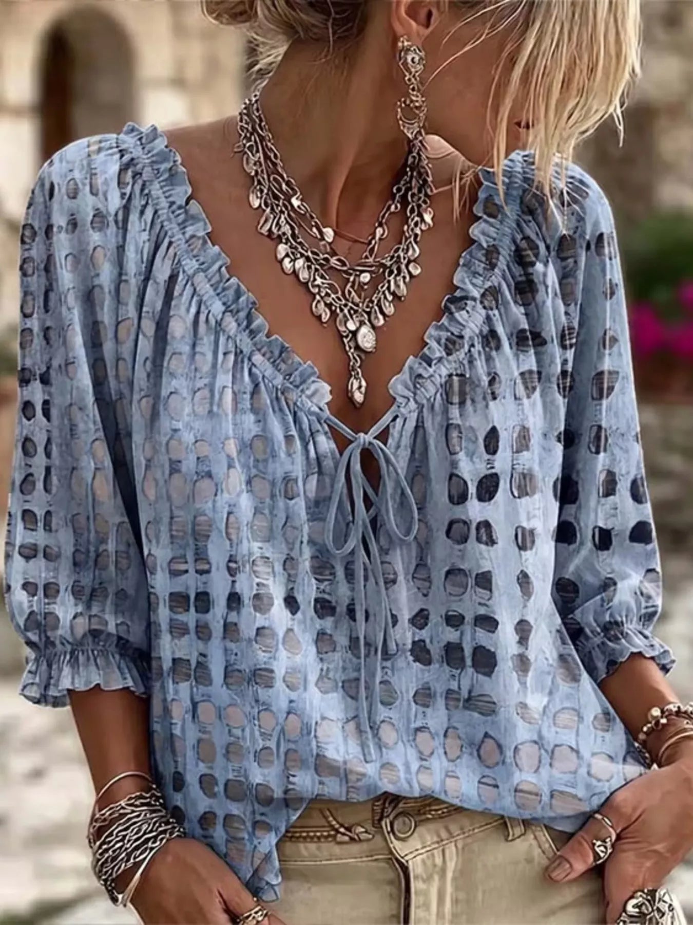 Sleeve Blouse Plus Size 4