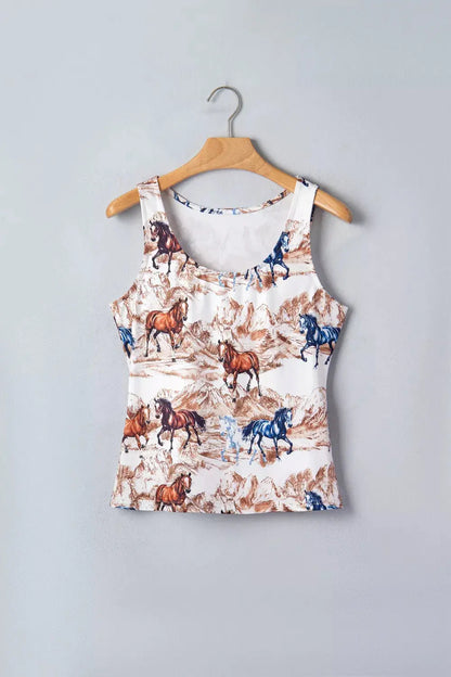 Horse Hat Western Slim Tank Top 2