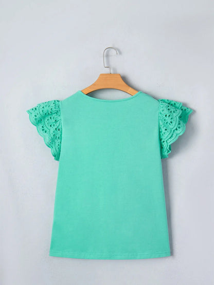  Ruffled Cap Sleeve Top 4