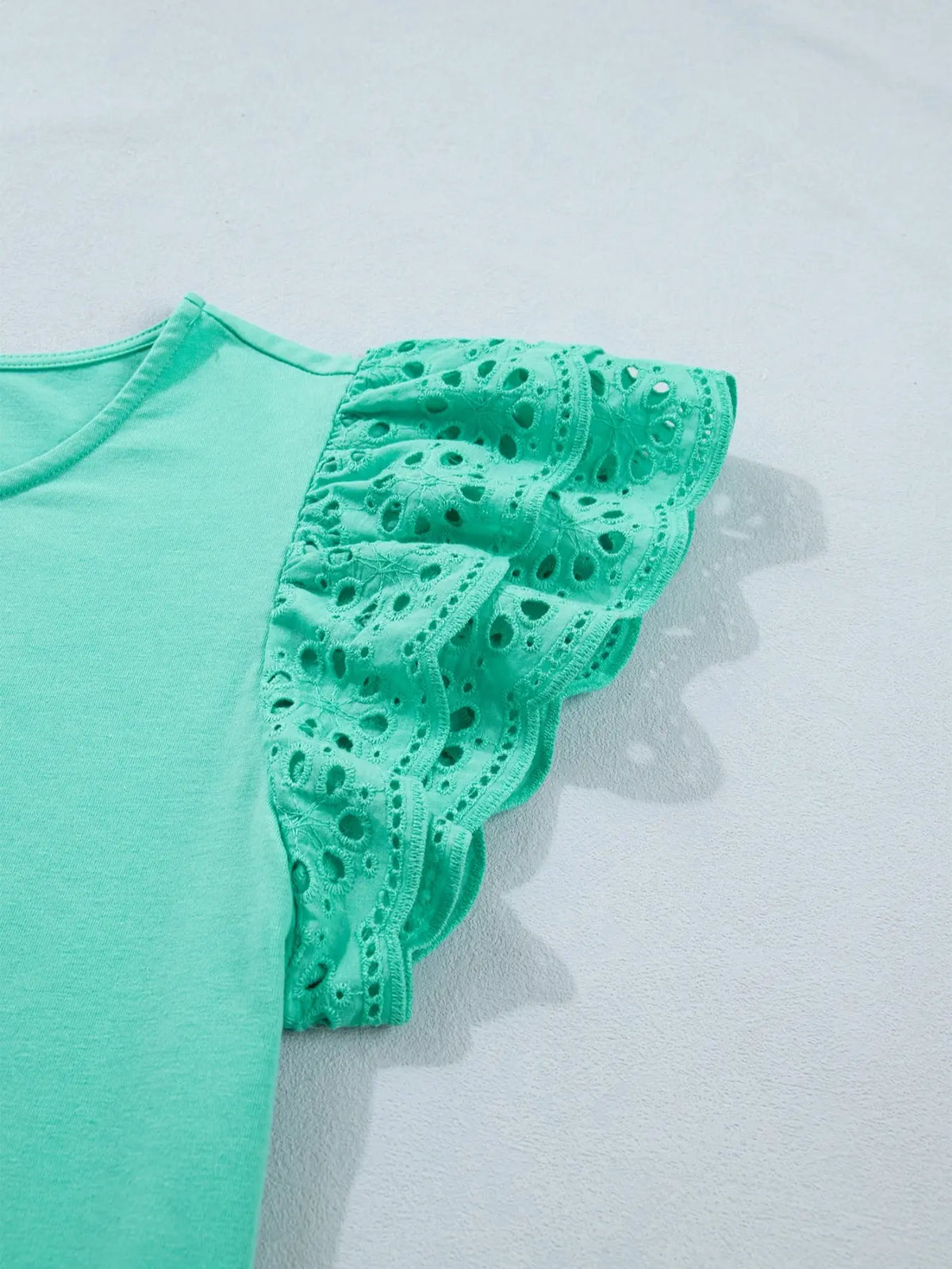  Ruffled Cap Sleeve Top 7