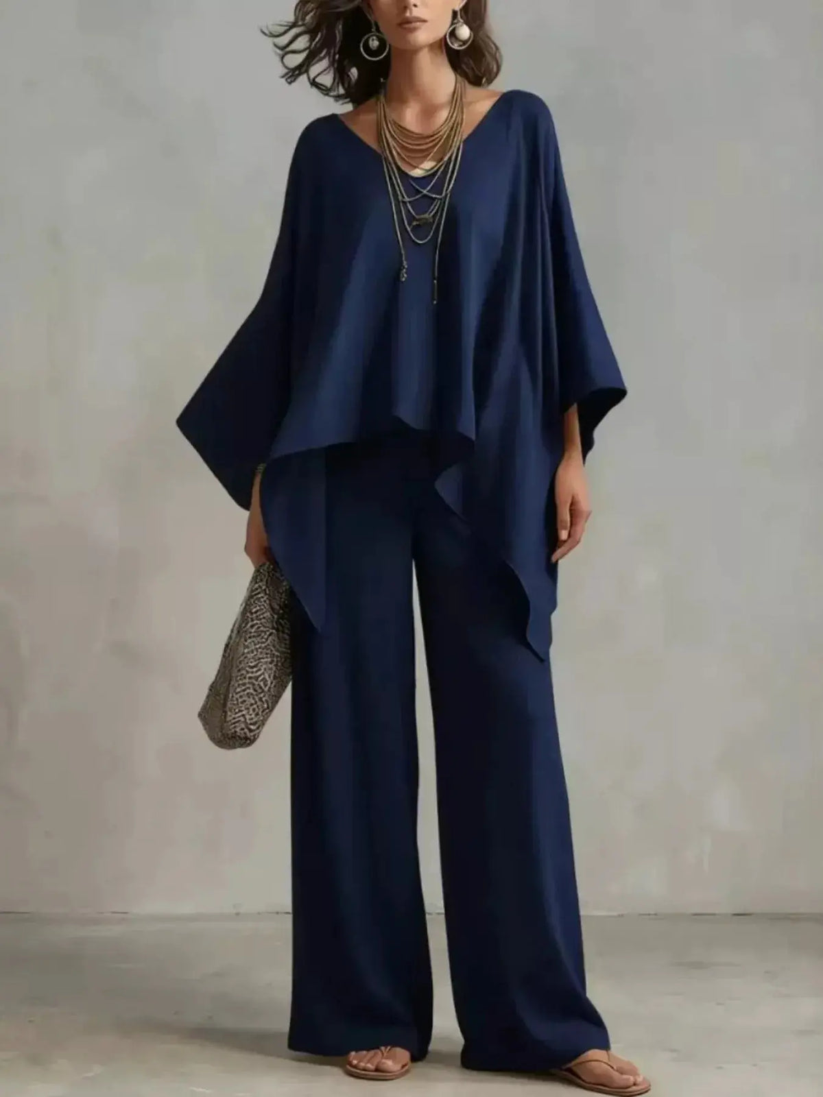 Full Size V-Neck Top and Pants 4