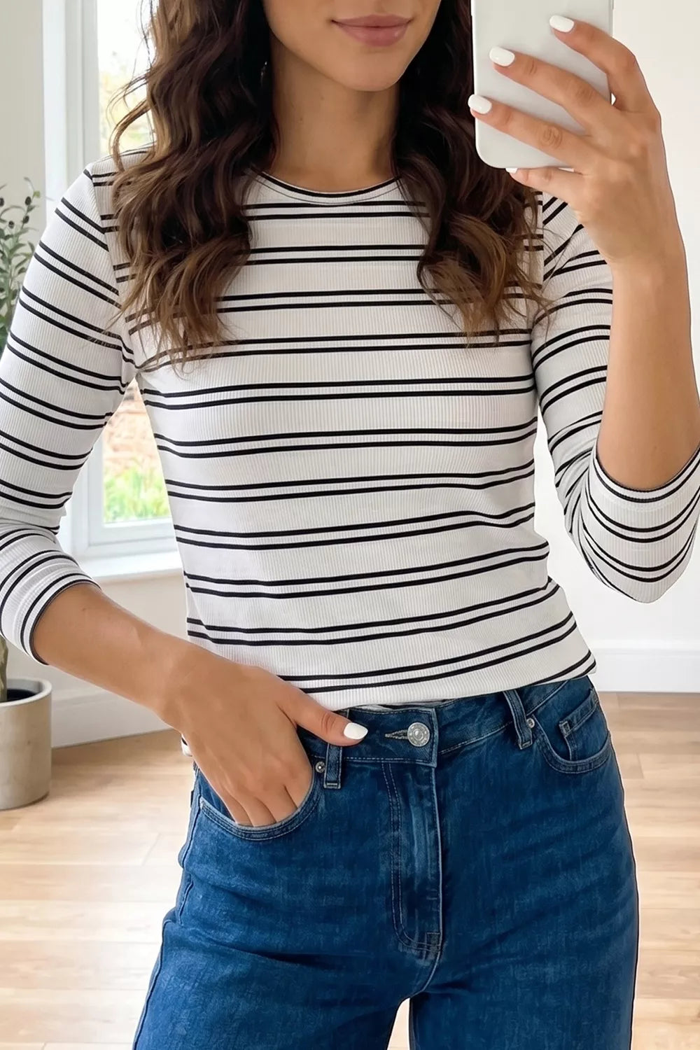  Round Neck Long Sleeve Top 