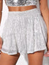 Sequin High Waist Shorts Trendy Glitter