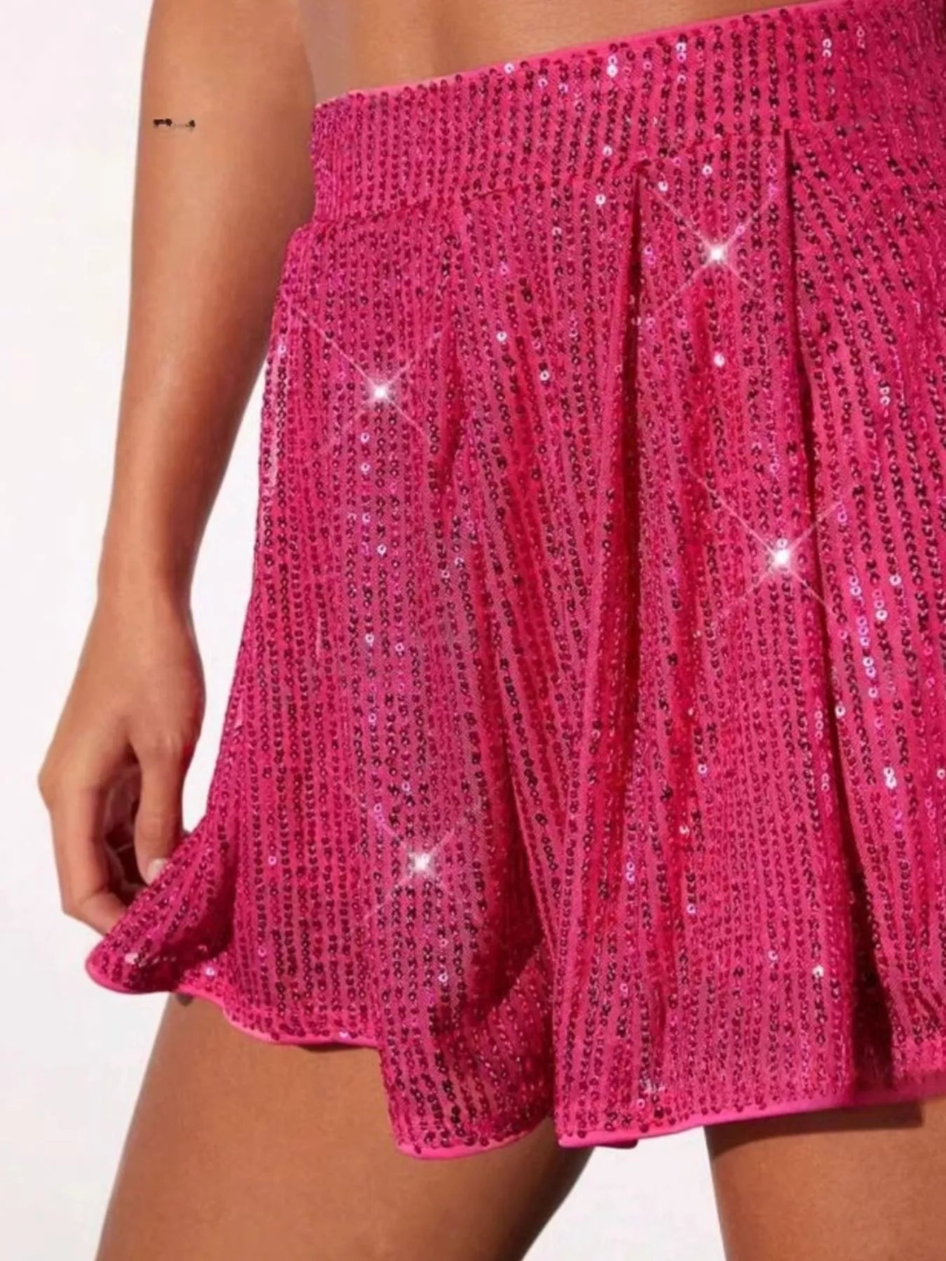 Sequin High Waist Shorts Trendy Glitter 5